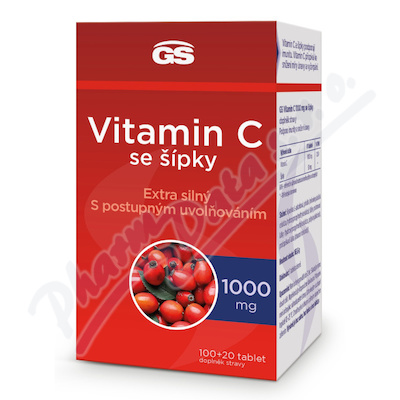 GS Vitamin C1000 se šípky 100+20 tablet