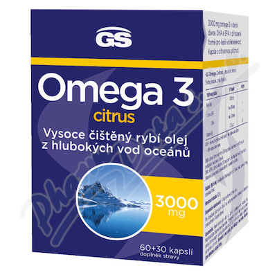GS Omega 3 Citrus 60+30 kapslí