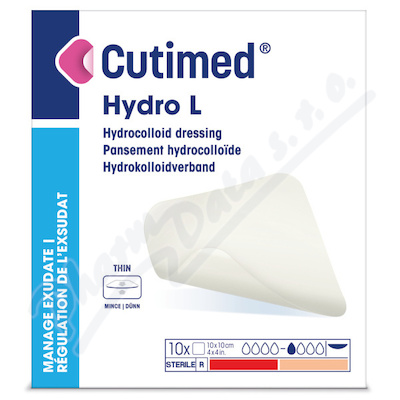 Cutimed Hydro Lite 10cmx10cm tenké hydrokolidní krytí sterilní 10ks