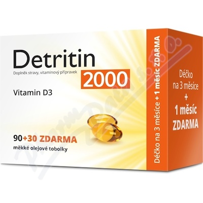 Detritin Vitamin D3 2000 IU 90+30 tobolek