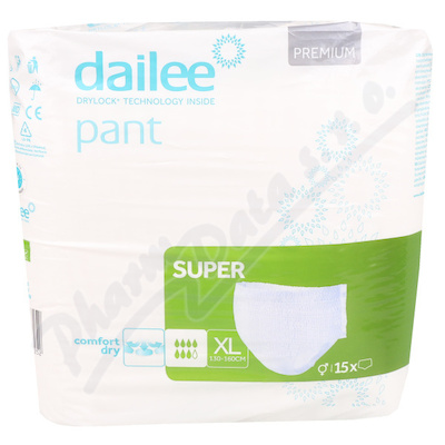 Dailee Pant Premium super XL, kalhotky absorpční natahovací, 15 ks