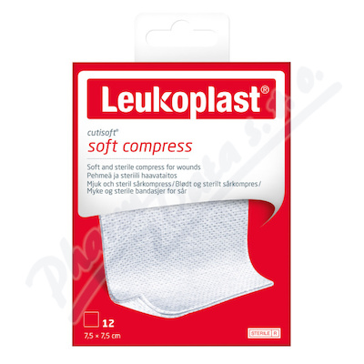 Leukoplast Cutisoft Soft Compress S 7,5x7,5cm 12 ks
