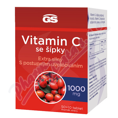 GS Vitamin C1000 se šípky 50 tablet + 10 tablet navíc