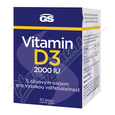 GS Vitamin D3 2000 IU 90 kapslí