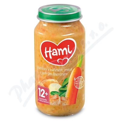 Hami brambory/kuře/mrkev/špenát 250 g 12 měsíců