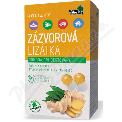 Naturprodukt Rolízky zazvorová lízátka 4ks