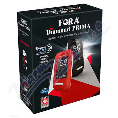 Systém pro sledování cukru v krvi Fora DM10 glukometr Diamond Prima
