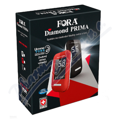 Systém pro sledování cukru v krvi Fora DM10 glukometr Diamond Prima