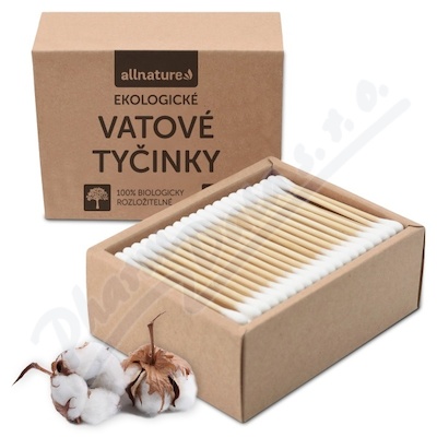 Allnature Ekologické vatové tyčinky 200 kusů