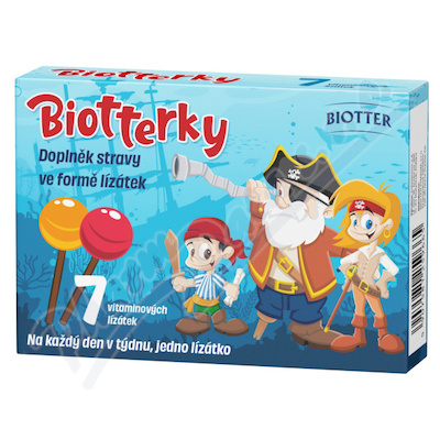 Biotterky Piráti vitamínová lízátka 7 ks