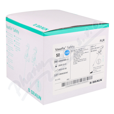 Vasofix Safety 22g 0,9x25 mm modrá 50 ks