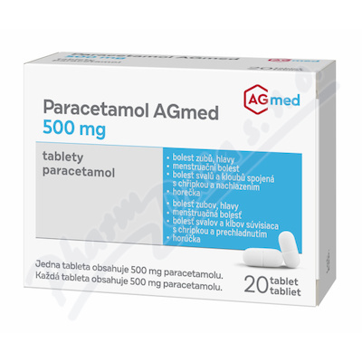 Paracetamol Agmed 500 mg 20 tablet