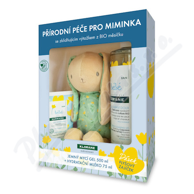 Klorane Bebe Xmass Mycí Gel 500 ml + Mléko 75 ml + Dárek