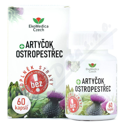 Artyčok + Ostropestřec 60 kapslí Ekomedica