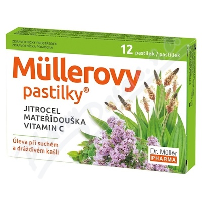 Müllerovy pastilky s jitrocelem a mateřídouškou 12 pastilek ZP