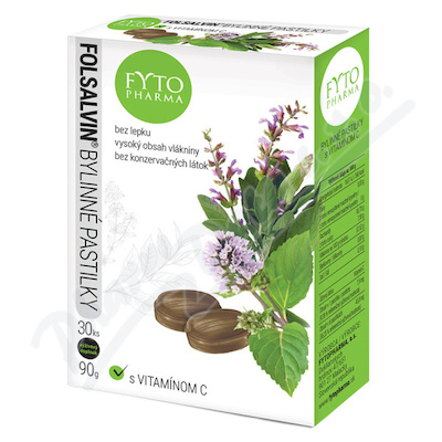Folsalvin Bylinné pastilky s vitamin C Fytopharma 30 ks