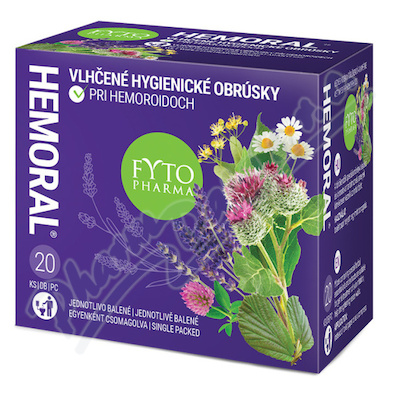 Hemoral Vlhčené ubrousky při hemoroidech Fytopharma 20 ks