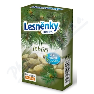 Lesněnky Drops Jehličí bez cukru 38 g Dr.Müller