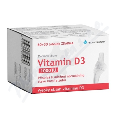Vitamin D3 1000IU 60+30 tobolek zdarma