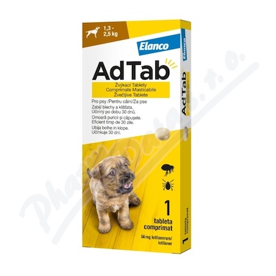 Adtab pro psy (1.3-2.5kg) 56mg 1 žvýkací tableta
