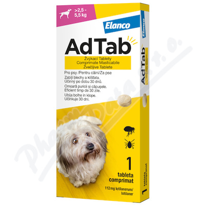 Adtab pro psy (2,5-5,5kg) 112mg 1 žvýkací tableta