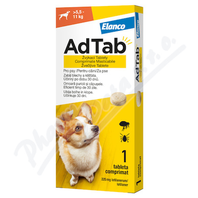 Adtab pro psy (5,5-11kg) 225mg 1 žvýkací tableta