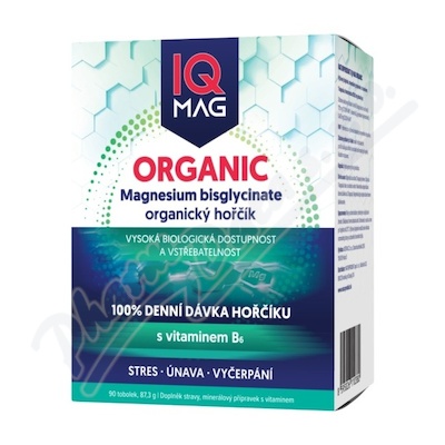 IQ Mag Organic Magnesium + vitamín B6 90 tobolek