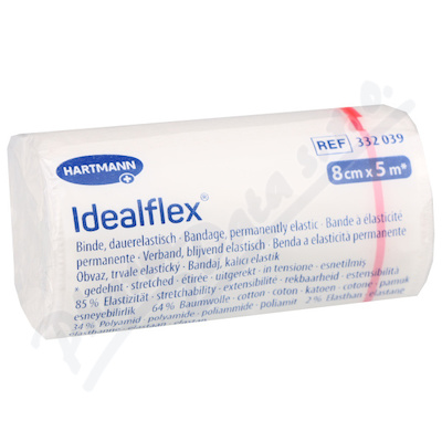 Obinadlo elastické Idealflex 8cmx5m, krátký tah, 1ks