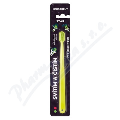 Herbadent Star Dětský svítící kartáček, velmi jemná vlákna