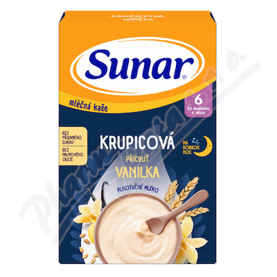 Sunar Na Dobrou Noc Mléčná krupicová kaše vanilka 210 g