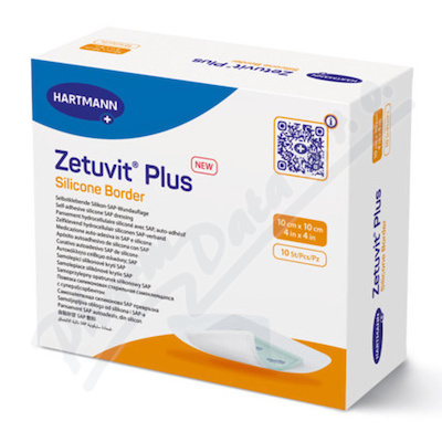 Zetuvit Plus Silicone Border 10 x 10 cm, 10 ks