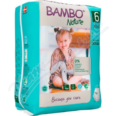 Bambo Nature Pants 6 kalhotky absorpční navlékací dětské, 15+ kg, 18 ks