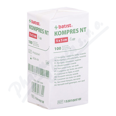 Kompres NT nesterilní 4vrstvý 5x5cm 100 ks