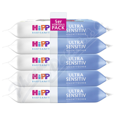 Hipp Babysanft Ultrasensitiv vlhčené ubrousky 5x48 ks