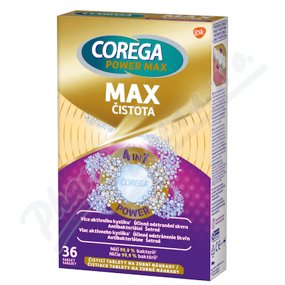 Corega Power Max čistící tablety 36 ks