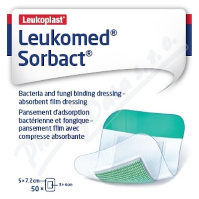 Leukomed Sorbact pooperační krytí 5x7.2cm 50ks