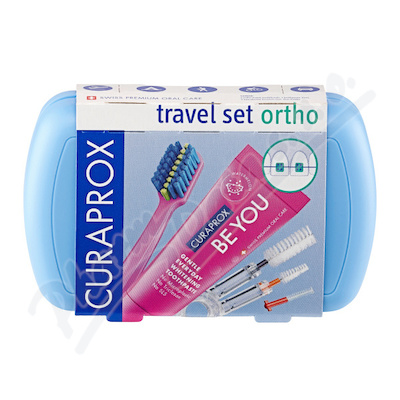 Curaprox Travel set ORTHO modrý