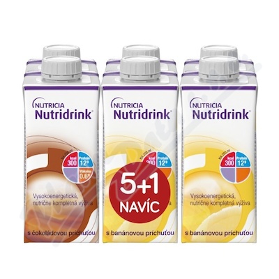 Nutridrink Balíček 5+1 (čokoláda-banán) 6x200ml