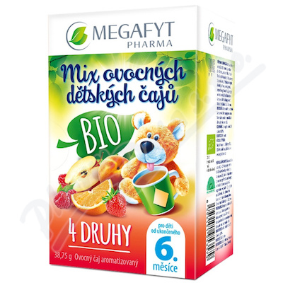 Megafyt Mix Ovocných Dětských čajů Bio 4x5 sáčků