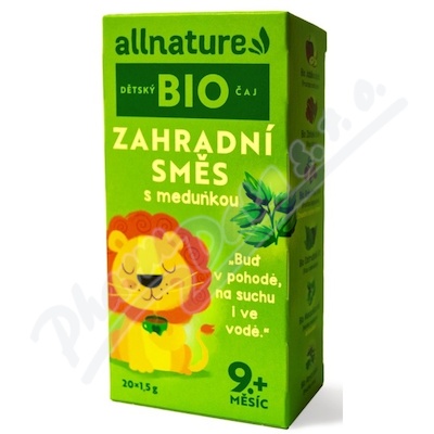 Allnature Dětský čaj Zahradní směs s meduňkou BIO 20x1.5 g 9m+