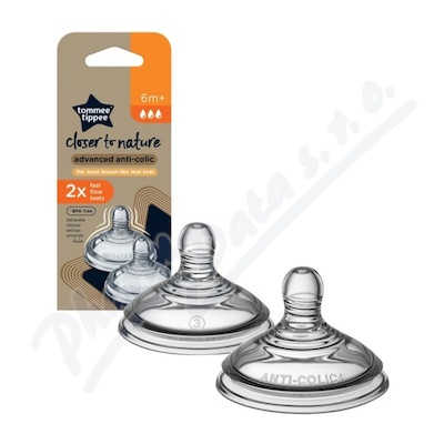 Tommee Tippee Savička Anti-colic Rych.pr. 6m+ 2 Ks