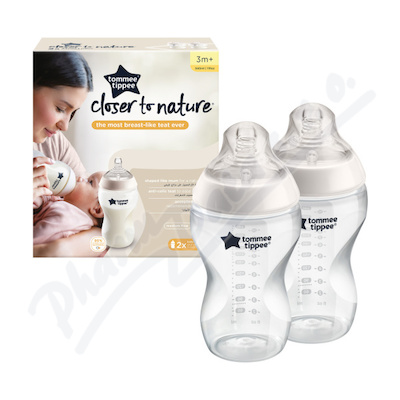 Tommee Tippee CTN Kojenecká Lahev ANTI-COLIC Střední růtok 340 ml 3m+ 2 kusy