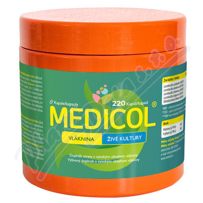 Medicol Vláknina/živé kultury    220 kapslí