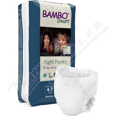 Bambo Dreamy Night Pants 4-7 let plenkové kalhotky 15-35 kg 10 kusů