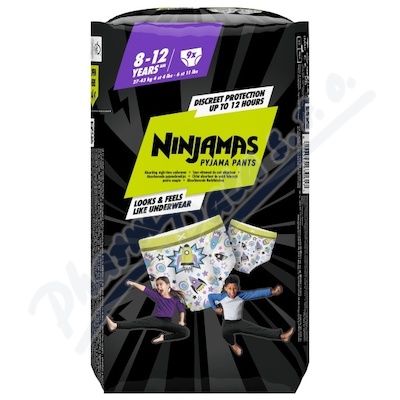 Ninjamas Pyjama Pants plenkové kalhotky 27-43kg Space 9 kusů