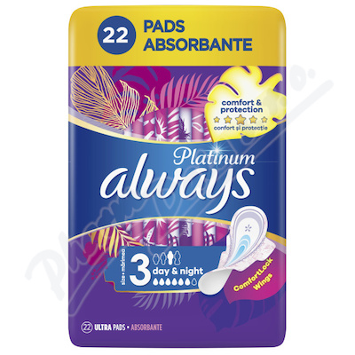 Always Platinum Day&Night 3 hygienické vložky s křidélky 22ks