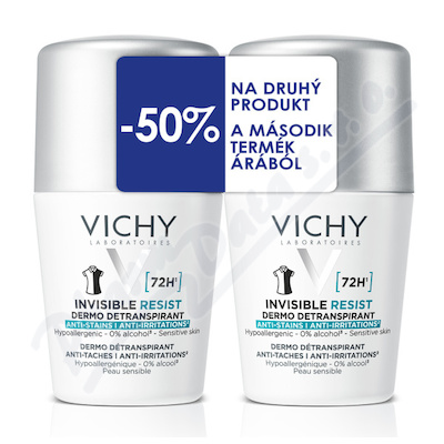Vichy Invisible resist 72H antiperspirant 2 x 50 ml