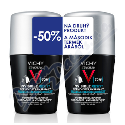 Vichy Homme Invisible Resist Antiperspirant 2 x 50 ml