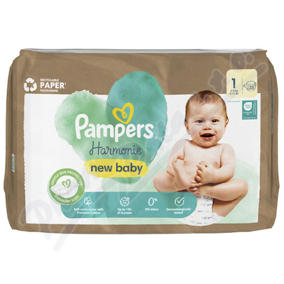 Pampers Harmonie New Baby 1 plenkové kalhotky 2-5 kg 35 kusů
