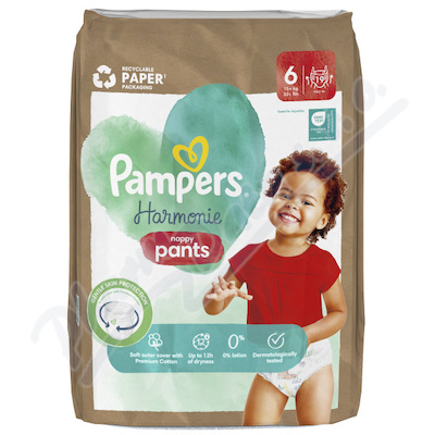 Pampers Harmonie Pants 6 plenkové kalhotky 15+kg 19 kusů